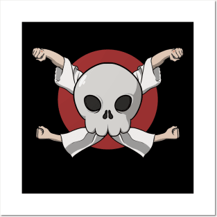 Karate crew Jolly Roger pirate flag (no caption) Posters and Art